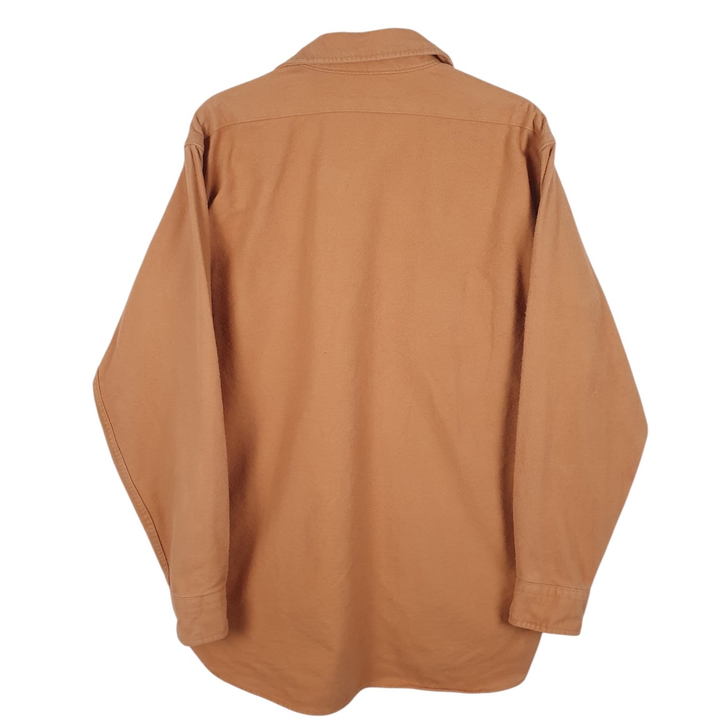 Mens Orange L.L.Bean Chamois Vintage 90s Made In USA  Shirt