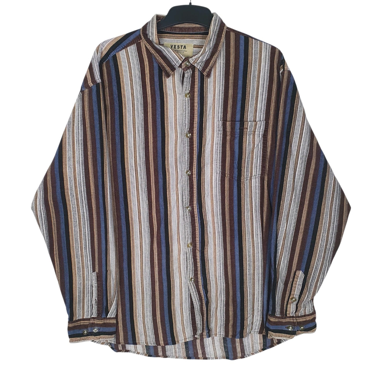Mens Grey Vest Vintage Long Sleeve Shirt