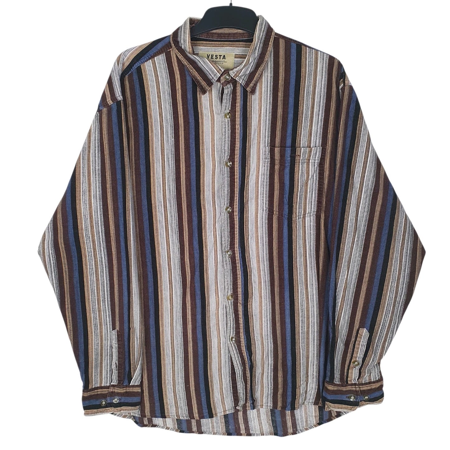 Mens Grey Vest Vintage Long Sleeve Shirt