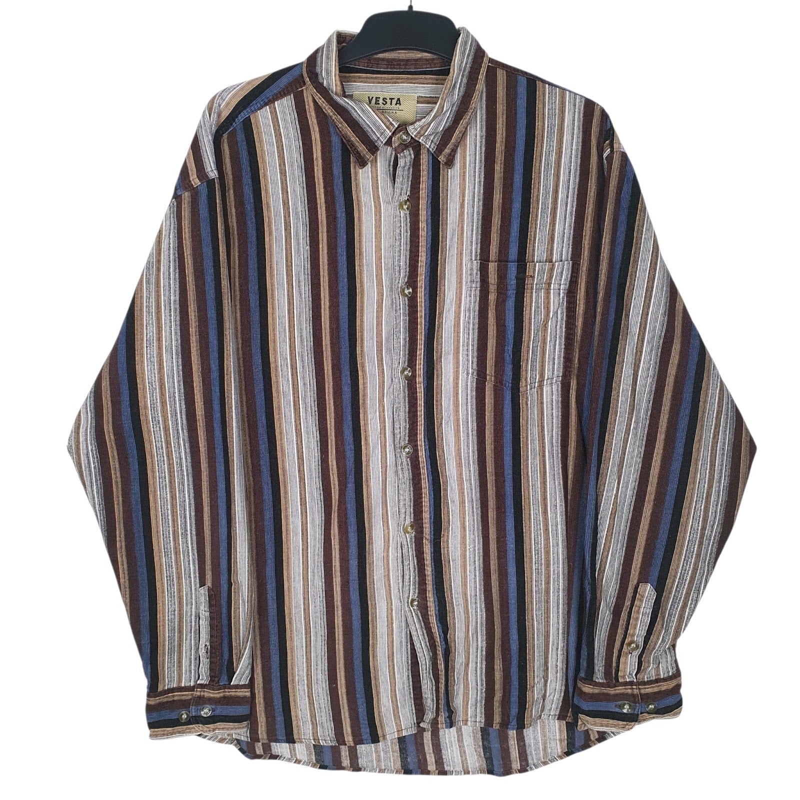 Mens Grey Vest Vintage Long Sleeve Shirt