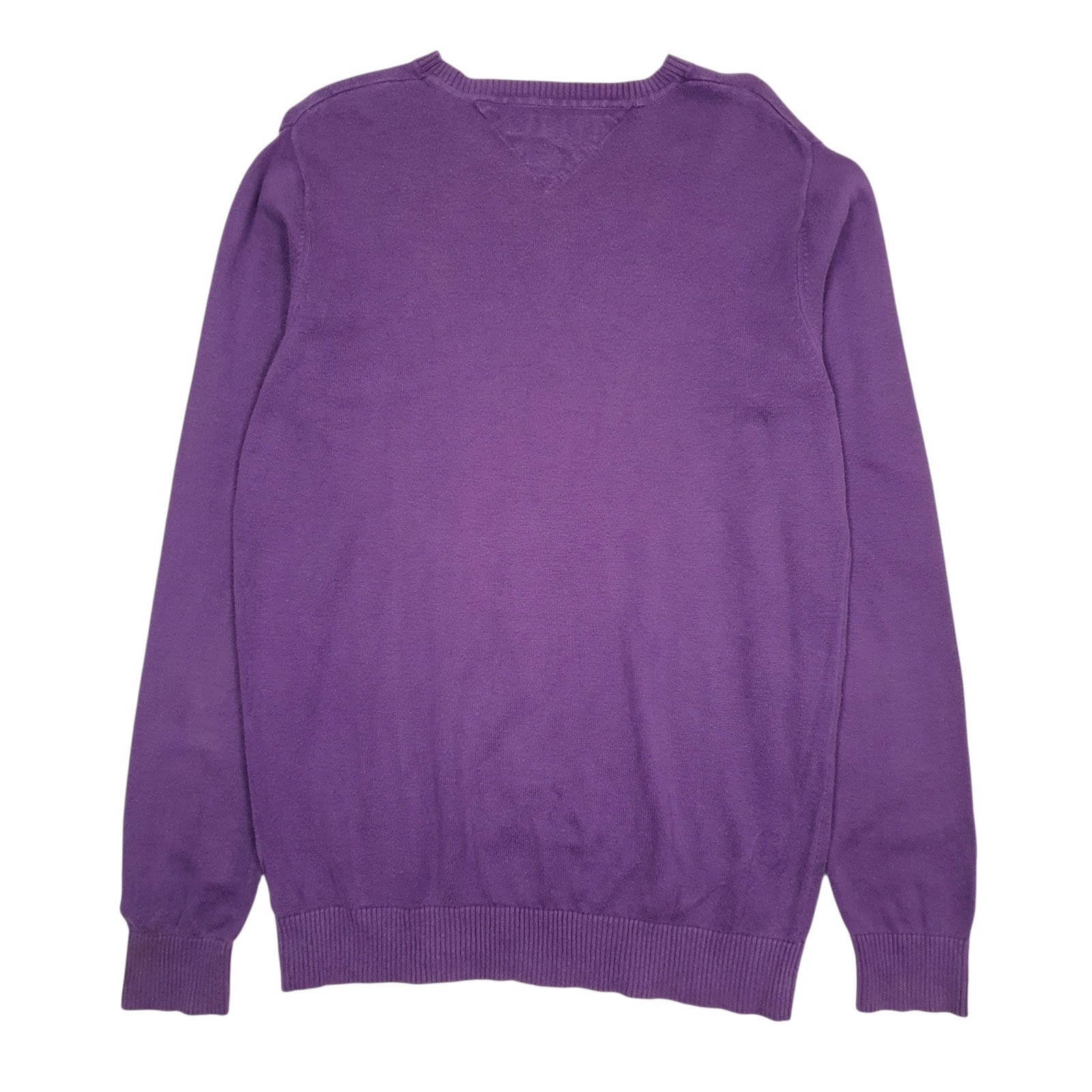 Mens Purple Tommy Hilfiger  V Neck Jumper