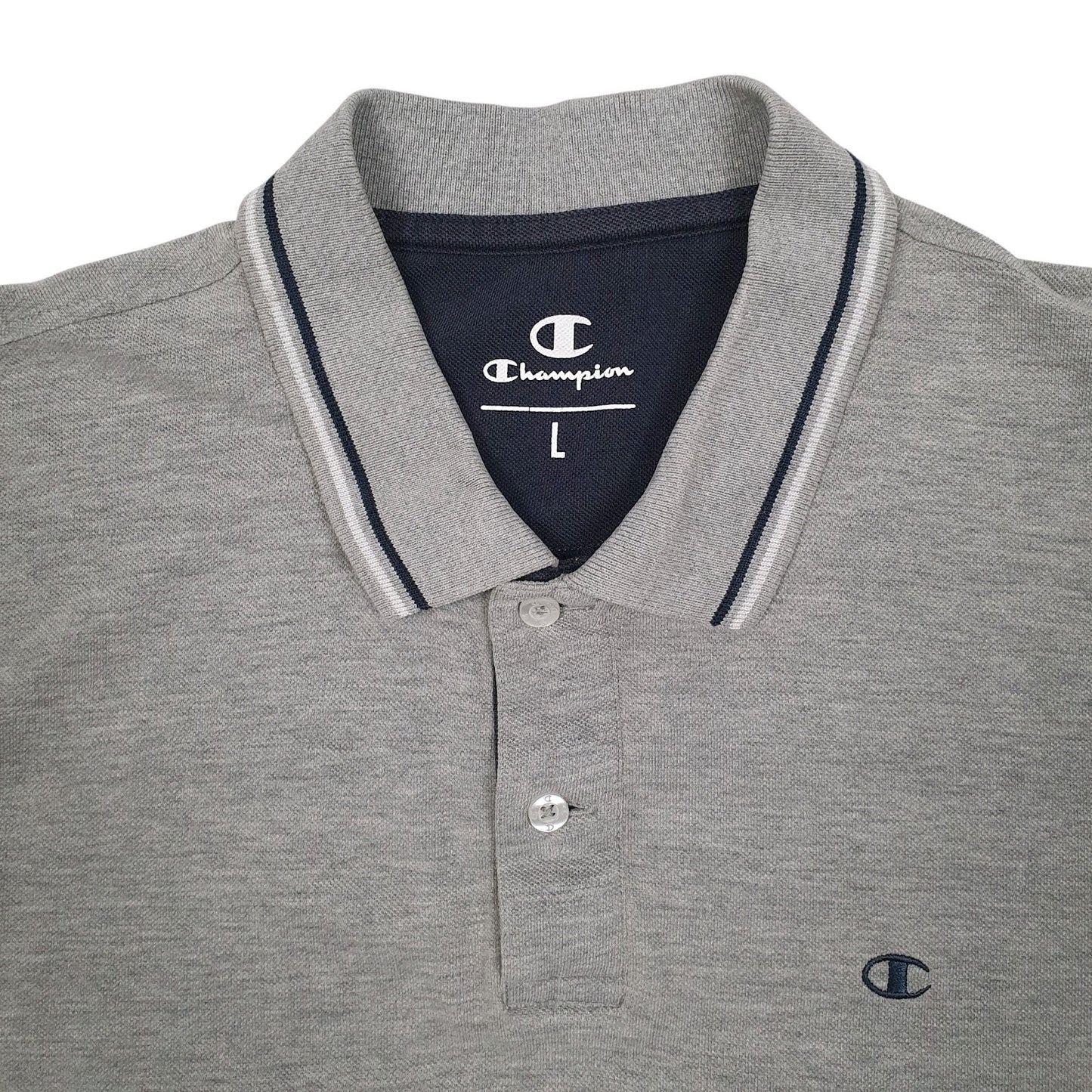 Mens Grey Champion   Polo Shirt