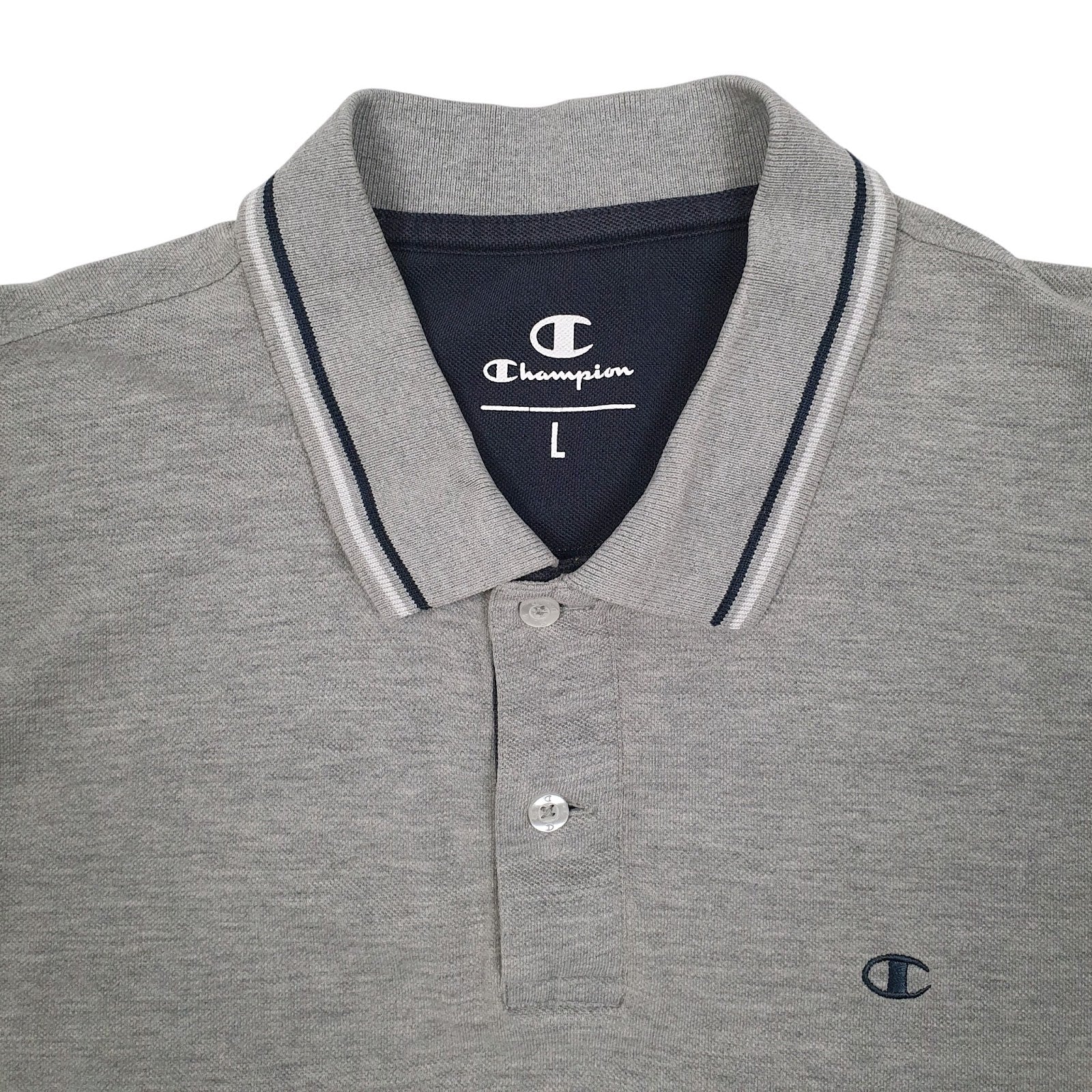 Mens Grey Champion   Polo Shirt
