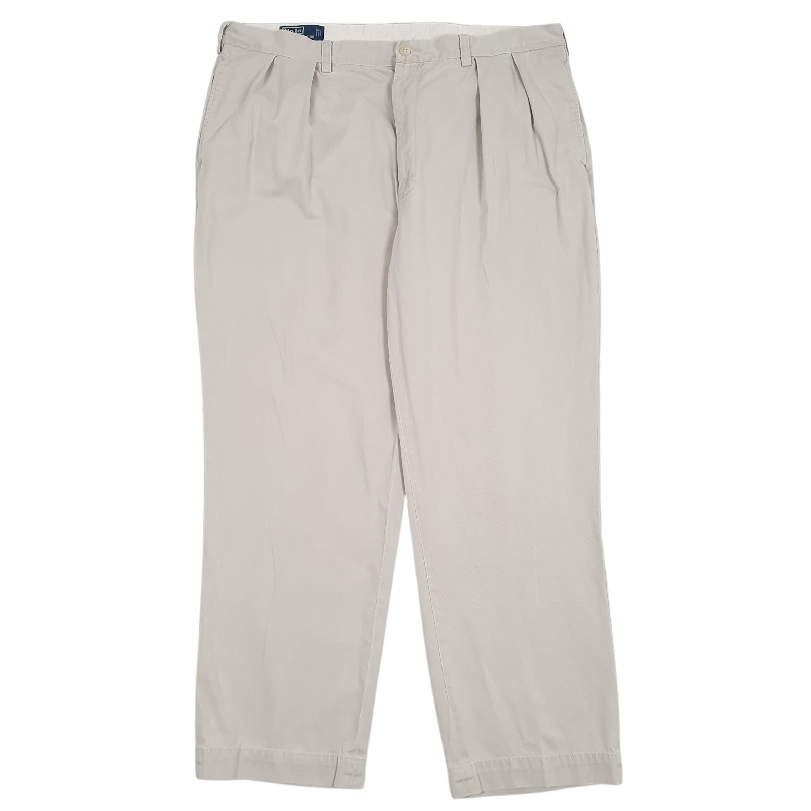 Mens Beige Polo Ralph Lauren Andrew Pant Pleated Chino Trousers