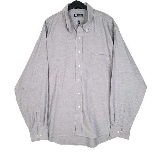 Mens Grey Chaps  Long Sleeve Shirt