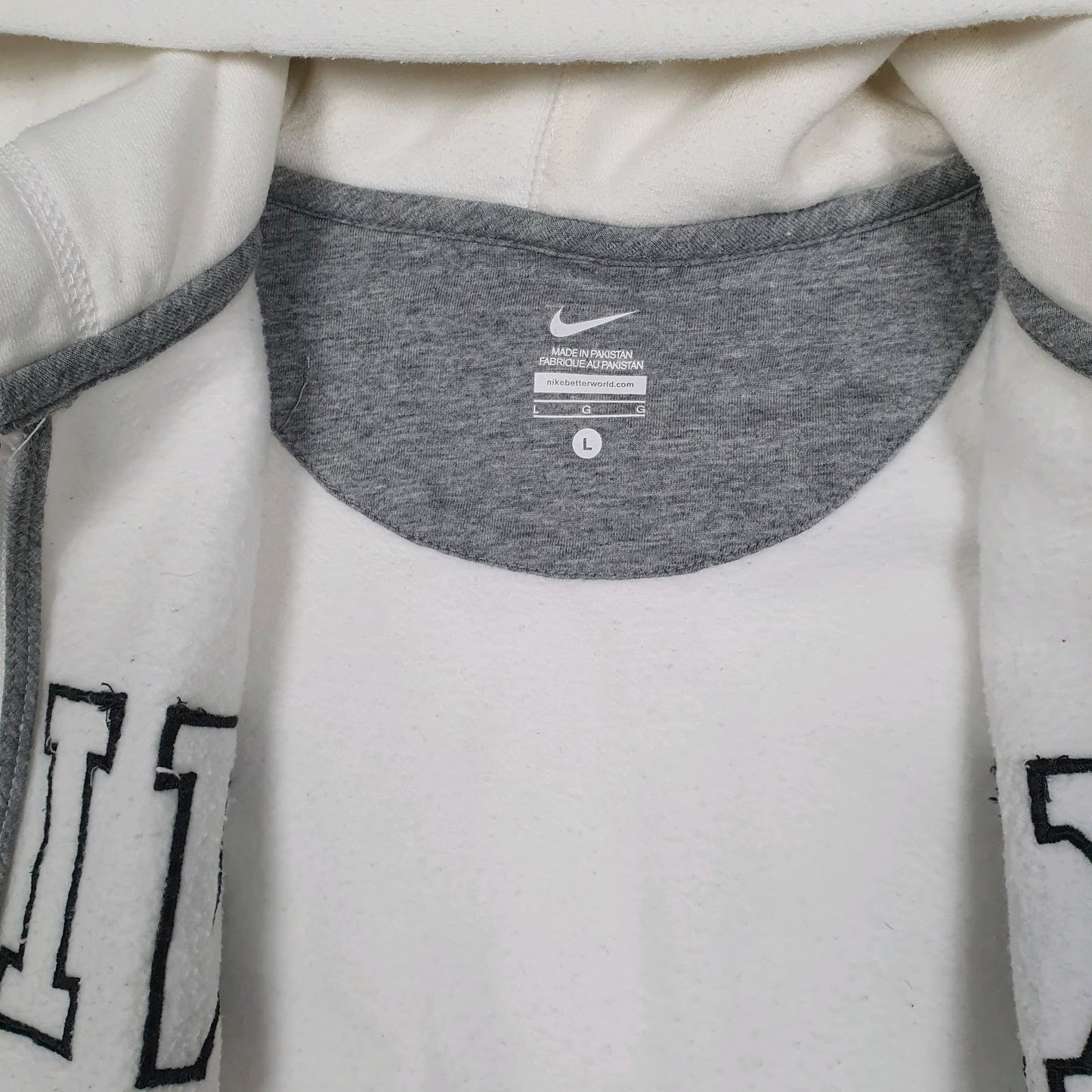 Womens White Nike Hoodie Full Zip Jumper