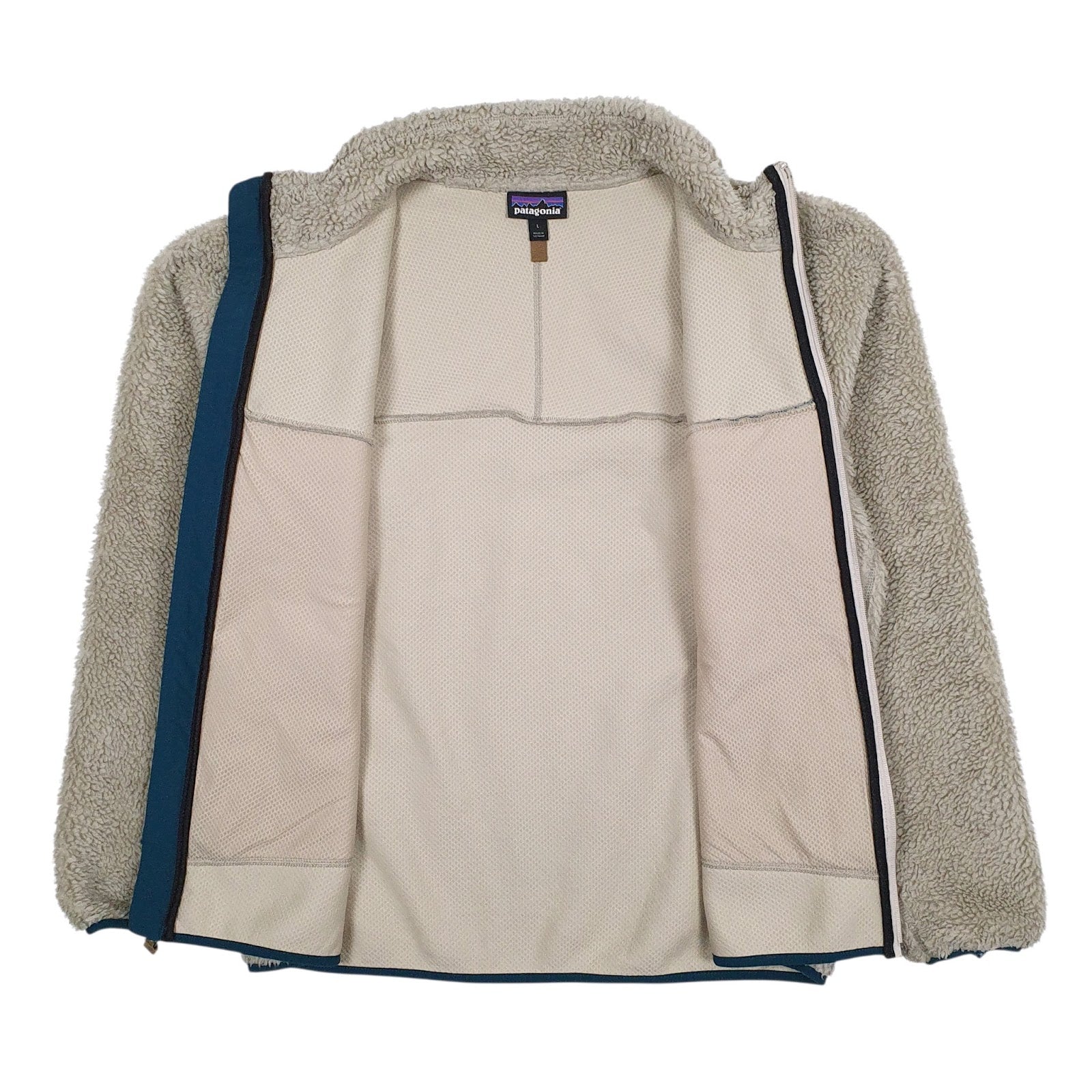 Mens Beige Patagonia Retro X Sherpa Deep Pile Jacket Full Zip Jumper