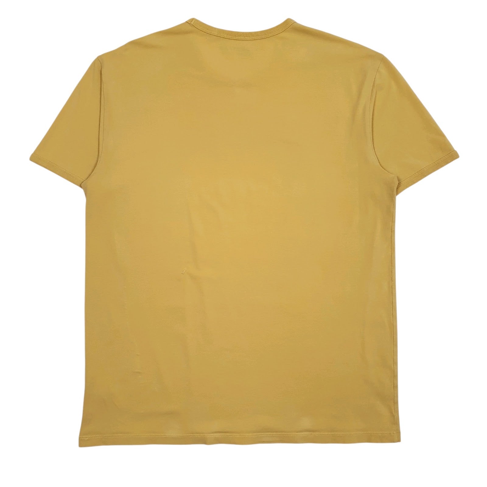 Mens Yellow Guess Spellout  T Shirt