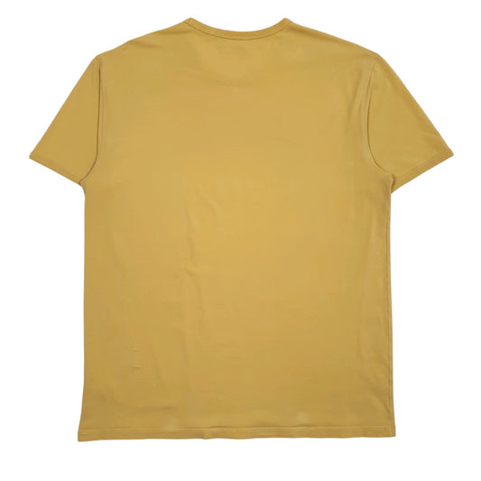 Mens Yellow Guess Spellout  T Shirt