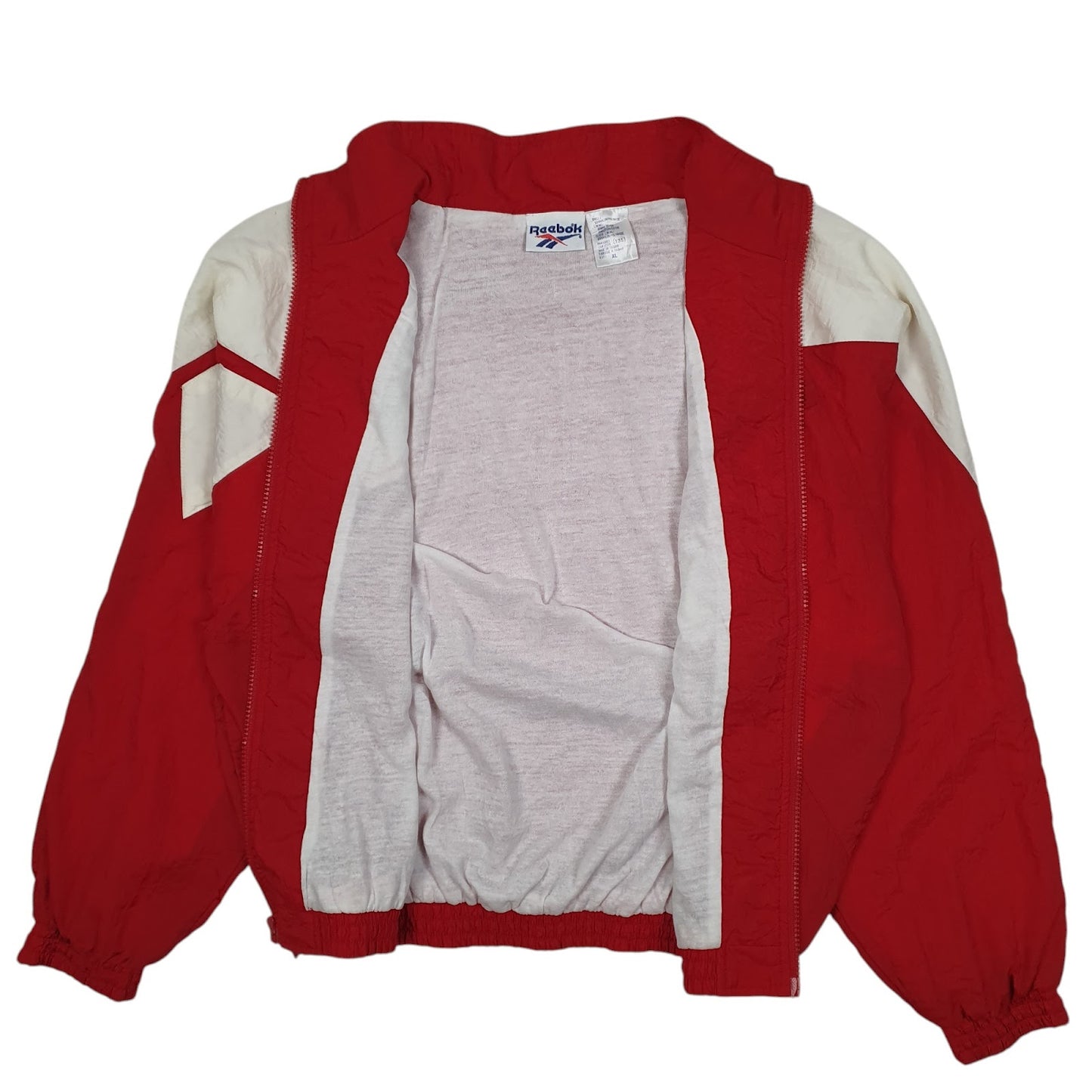 Mens Red Reebok Vintage 90s Boston Lightning  Coat