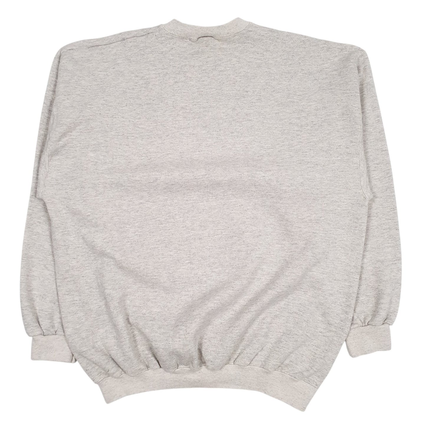 Mens Grey Environmental Artwear Graphic Vintage 90s Crewneck Jumper