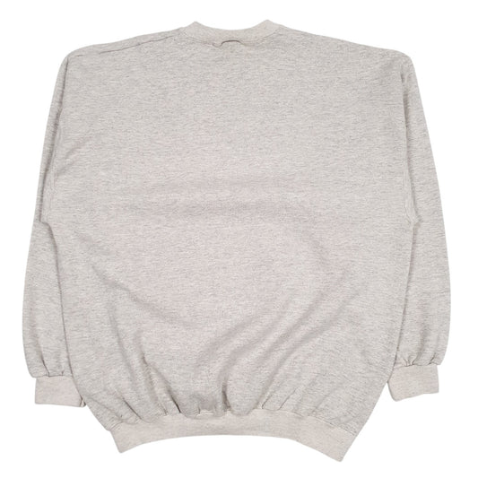 Mens Grey Environmental Artwear Graphic Vintage 90s Crewneck Jumper
