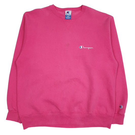 Womens Pink Champion Vintage 90s Made In USA Crewneck Jumper