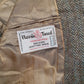 Mens Brown Harris Tweed Herringbone  Coat