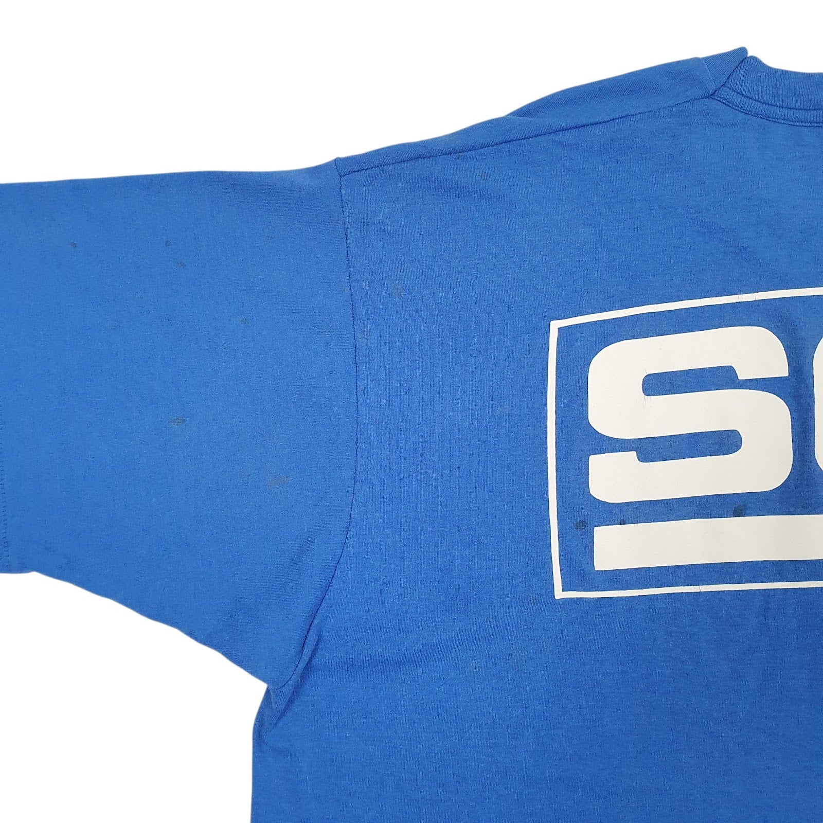 Mens Blue Fruit Of The Loom Vintage 90s Made In USA Full Zip T Shirt