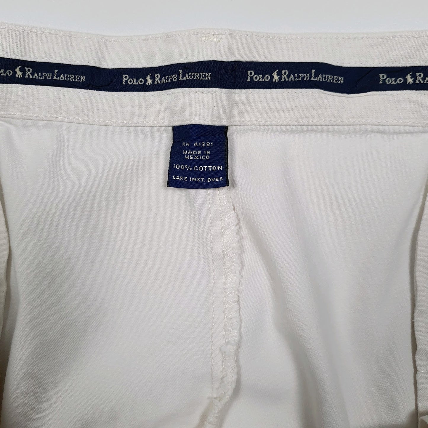 Mens White Polo Ralph Lauren Andrew Pant Double Pleated Vintage 90s  Trousers