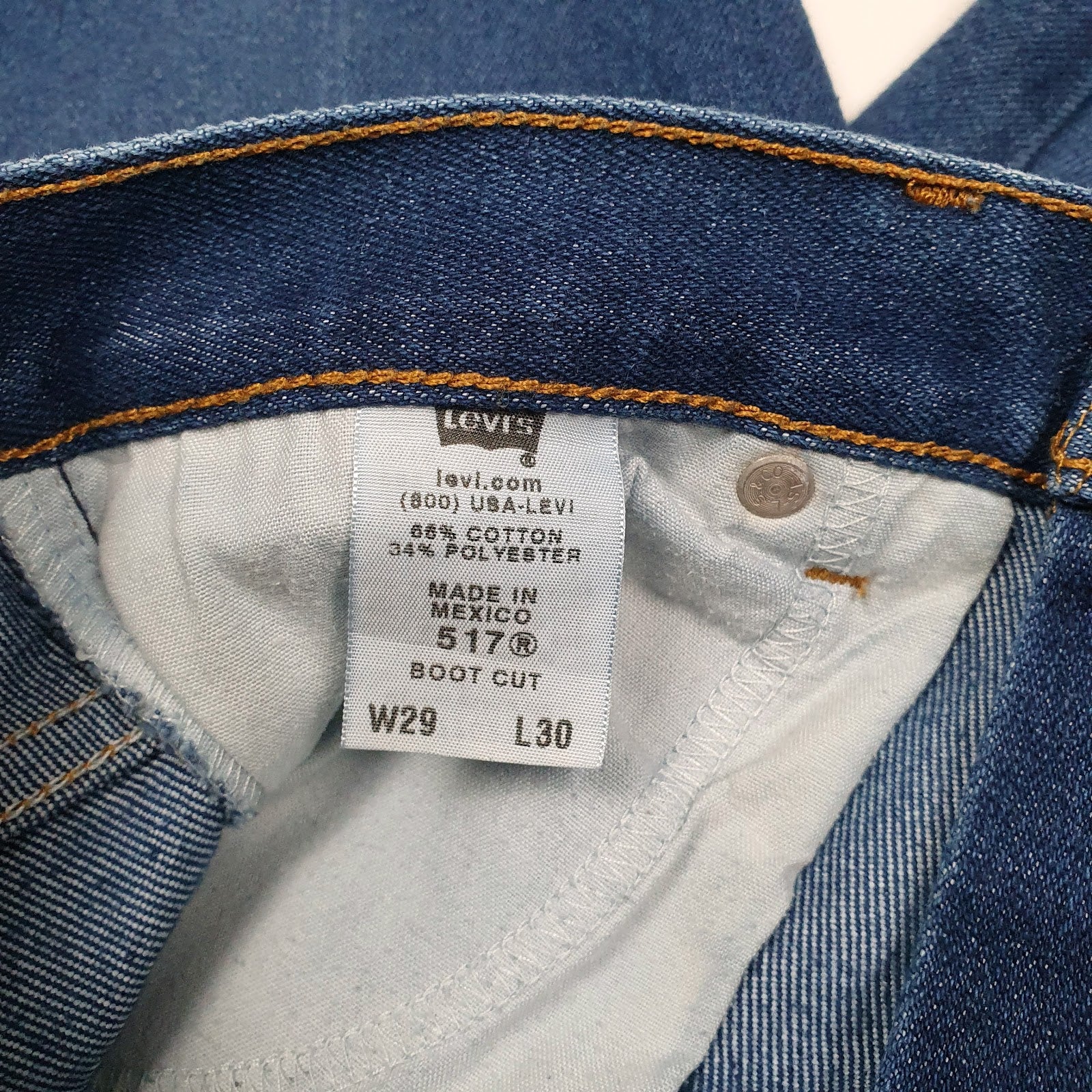 Mens Blue Levis 517 Cut Off  Shorts