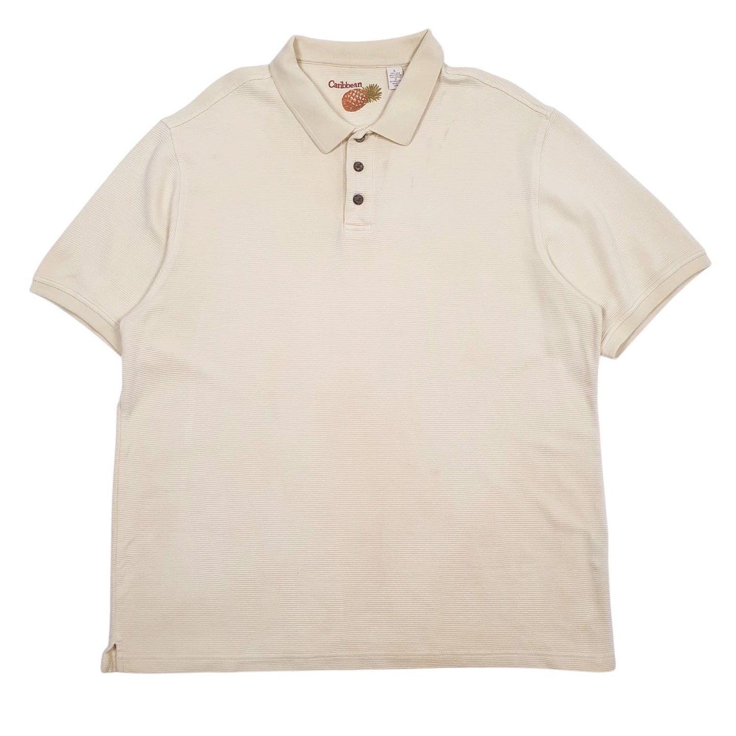 Mens Yellow Caribbean  Short Sleeve Polo Shirt