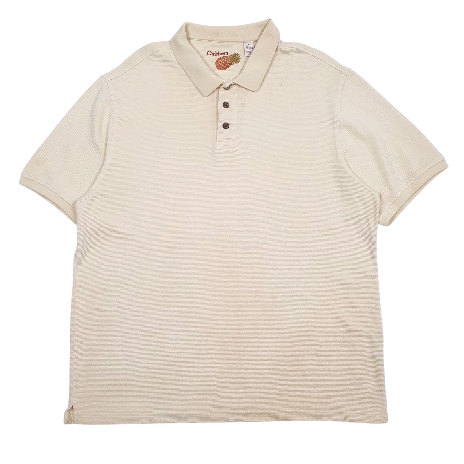 Mens Yellow Caribbean  Short Sleeve Polo Shirt