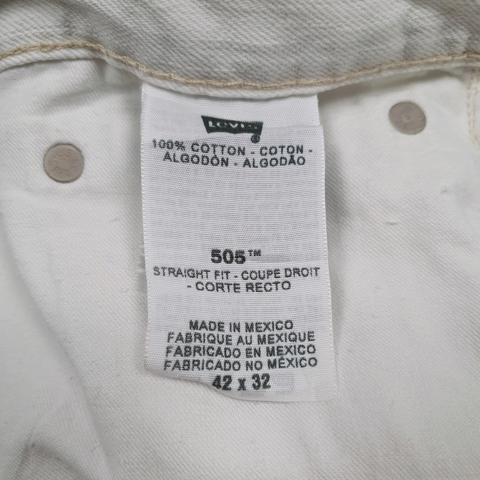 Mens White Levis   Jeans