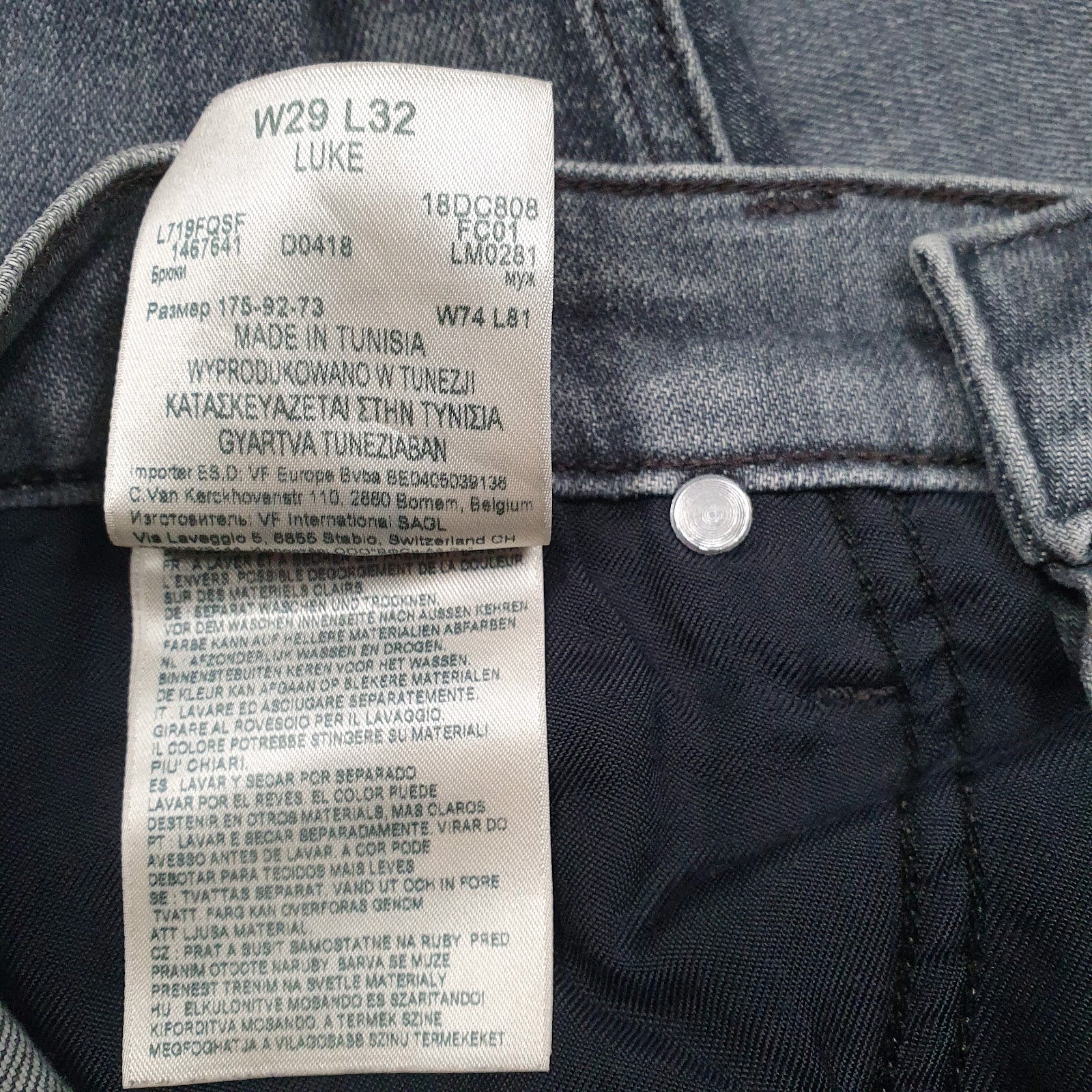 Mens Grey Lee   Jeans