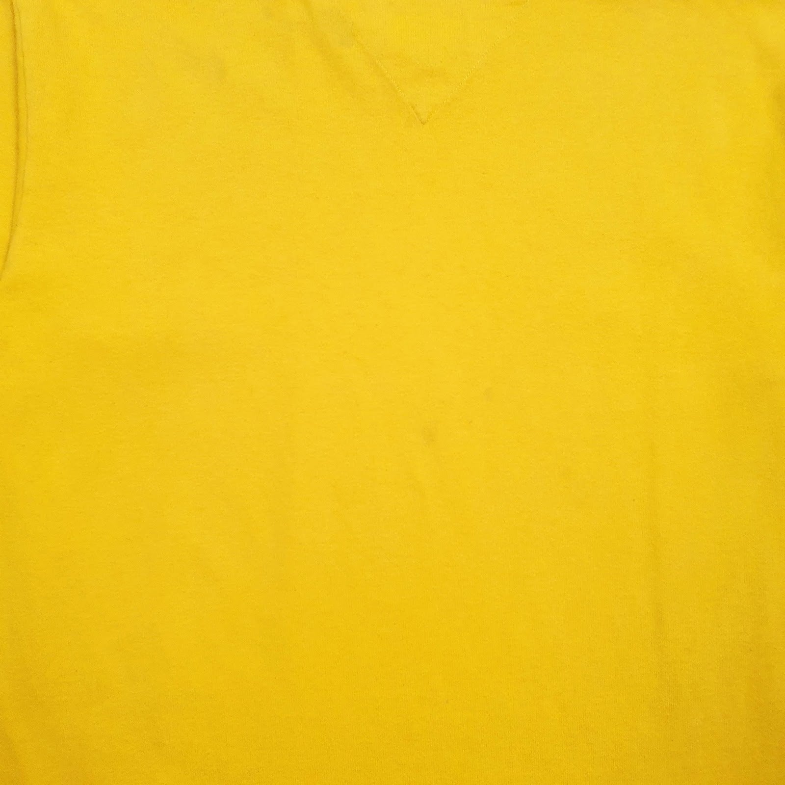 Mens Yellow Tommy Hilfiger Spellout  T Shirt