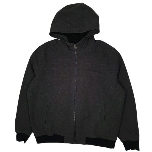 Mens Grey Levis Sherpa Lined Softshell Hoodie  Coat