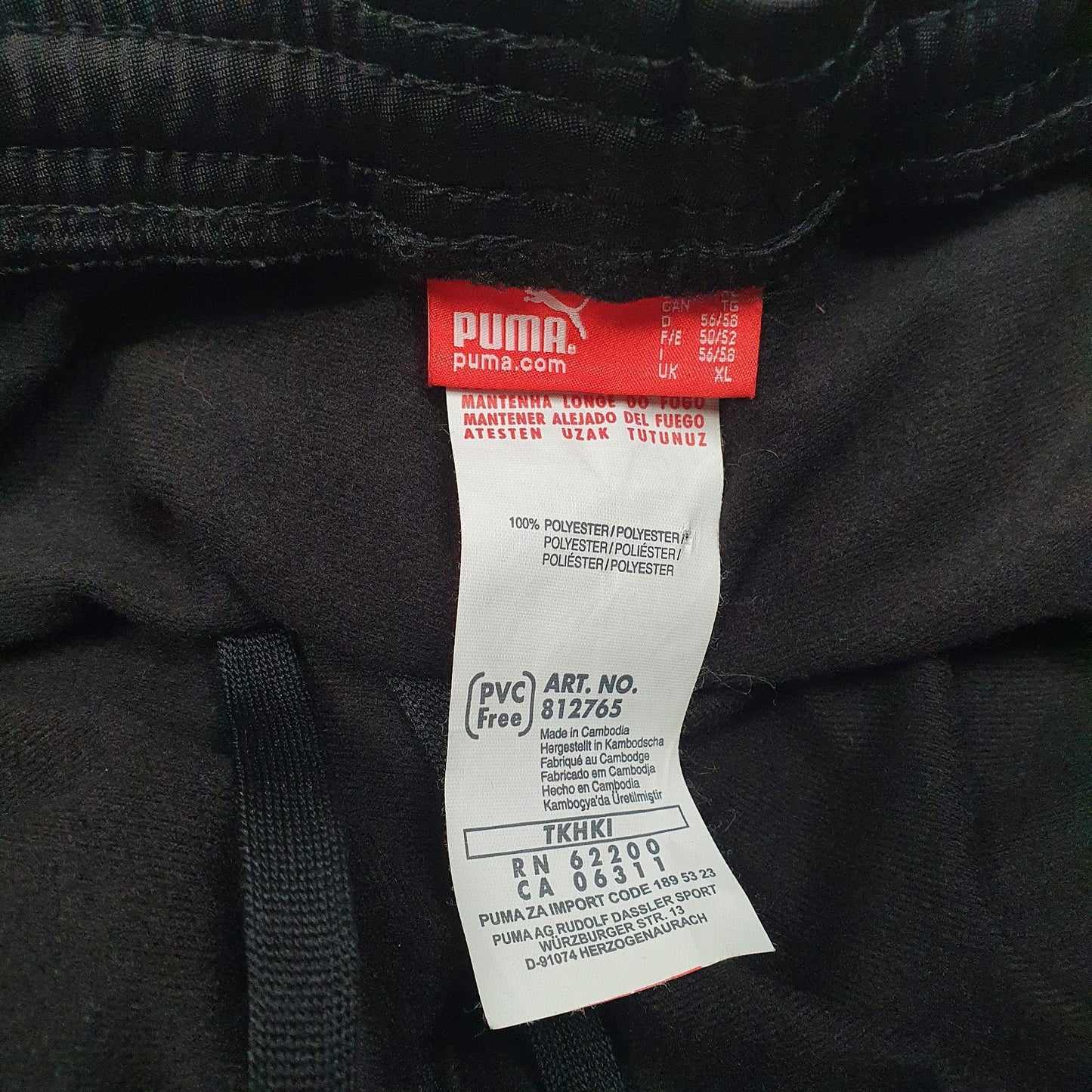 Mens Black Puma   Trousers