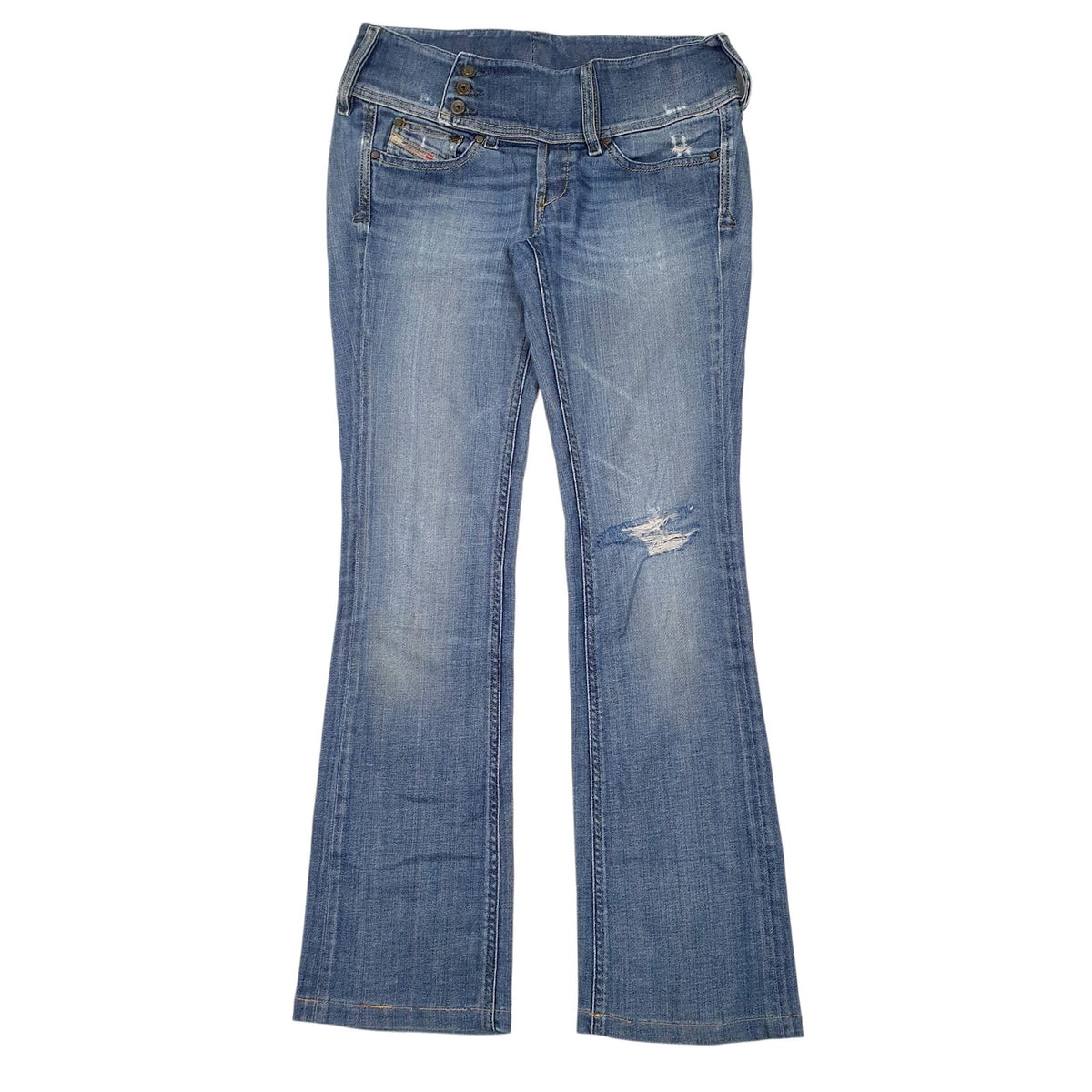 Womens Blue Diesel Distressed Casual JeansW27 L30
