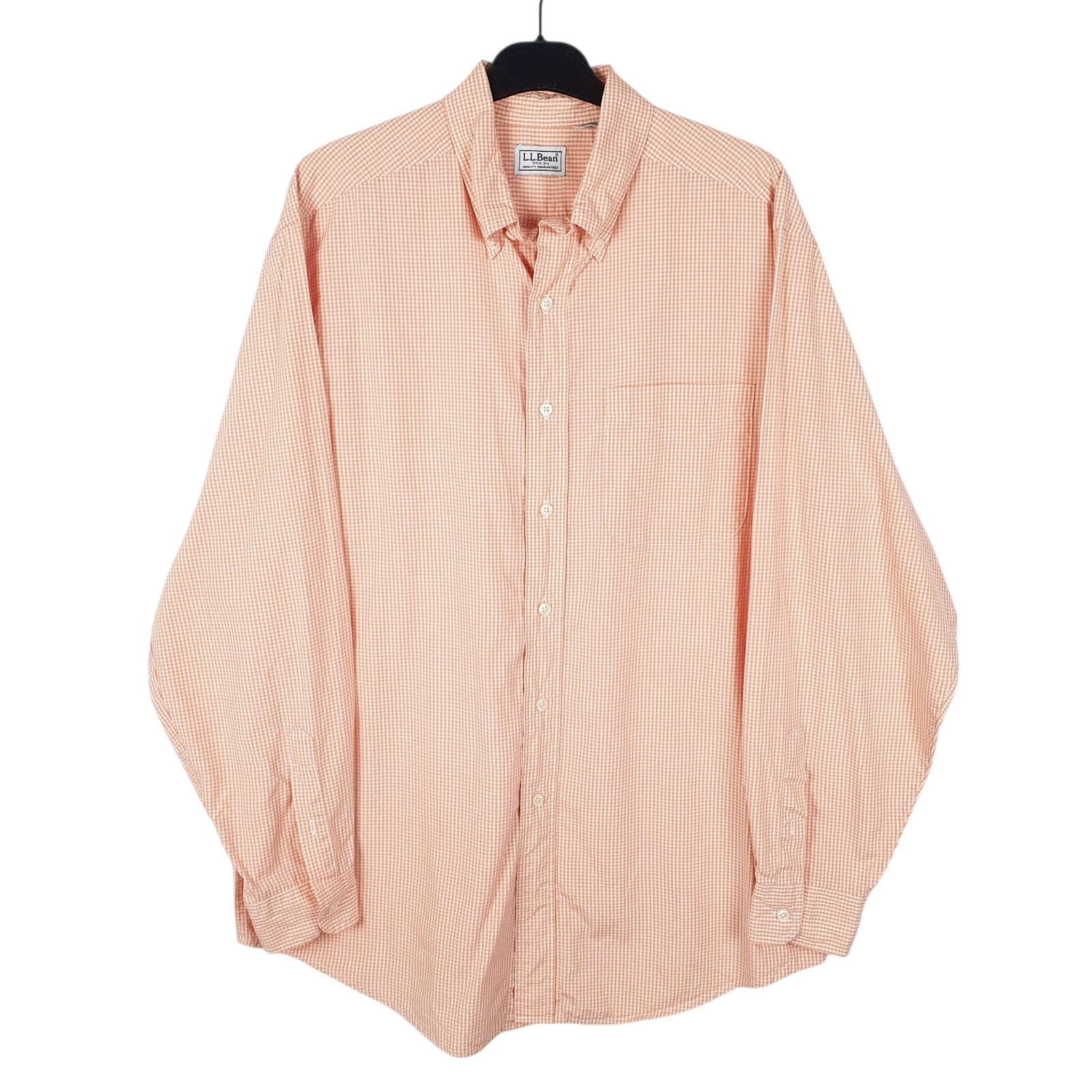Mens Orange L.L.Bean  Long Sleeve Shirt