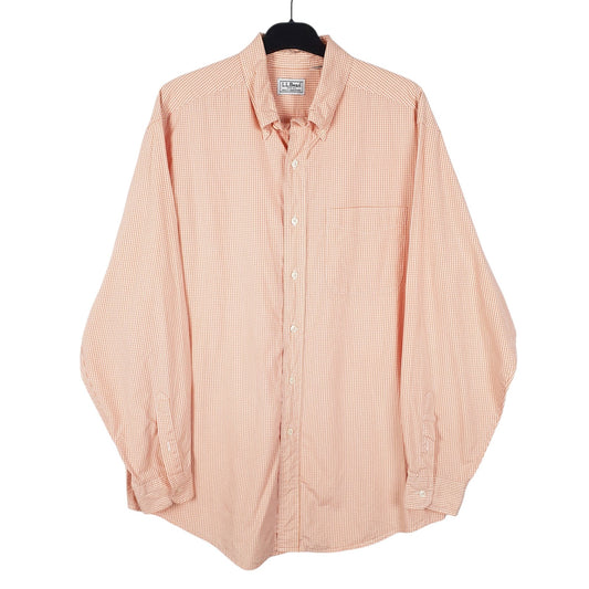 Mens Orange L.L.Bean  Long Sleeve Shirt