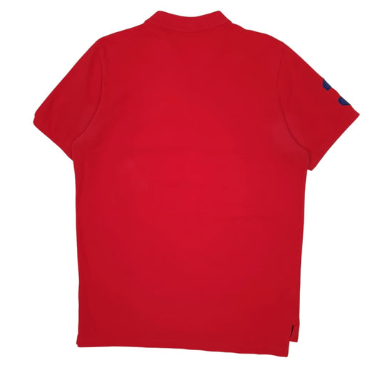 Mens Red U.S. POLO ASSN.  Hoodie Polo Shirt