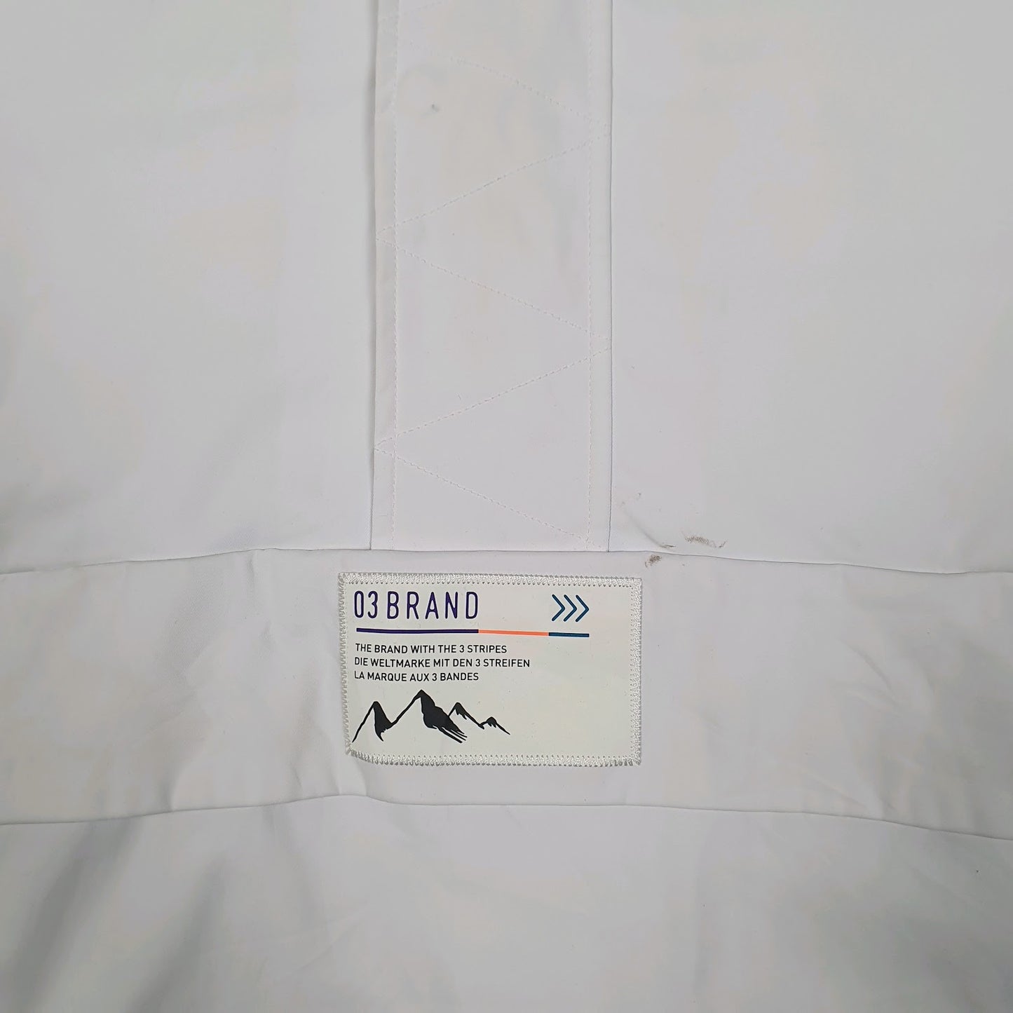 Mens White Adidas Fleece Lined Windbreaker  Coat