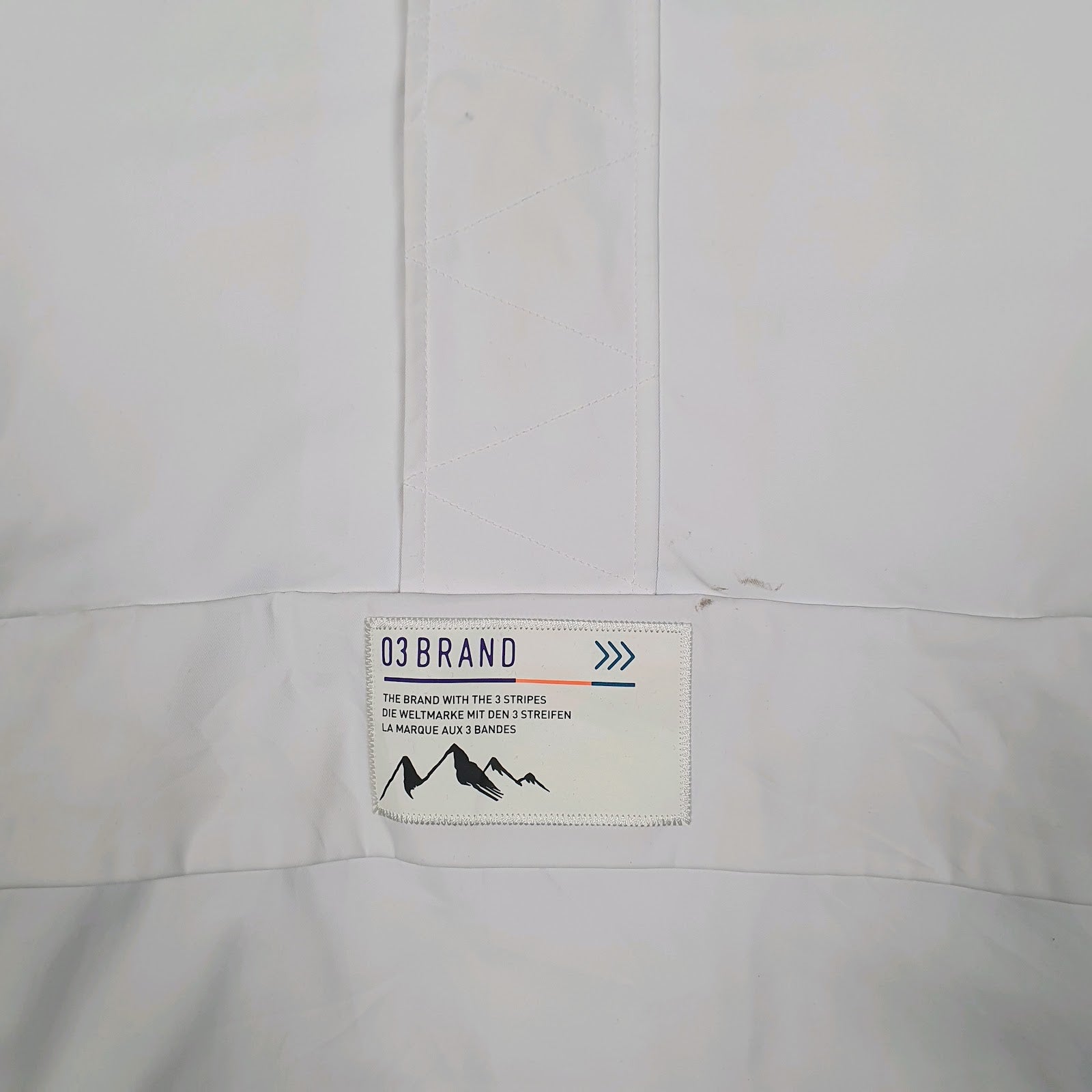 Mens White Adidas Fleece Lined Windbreaker  Coat