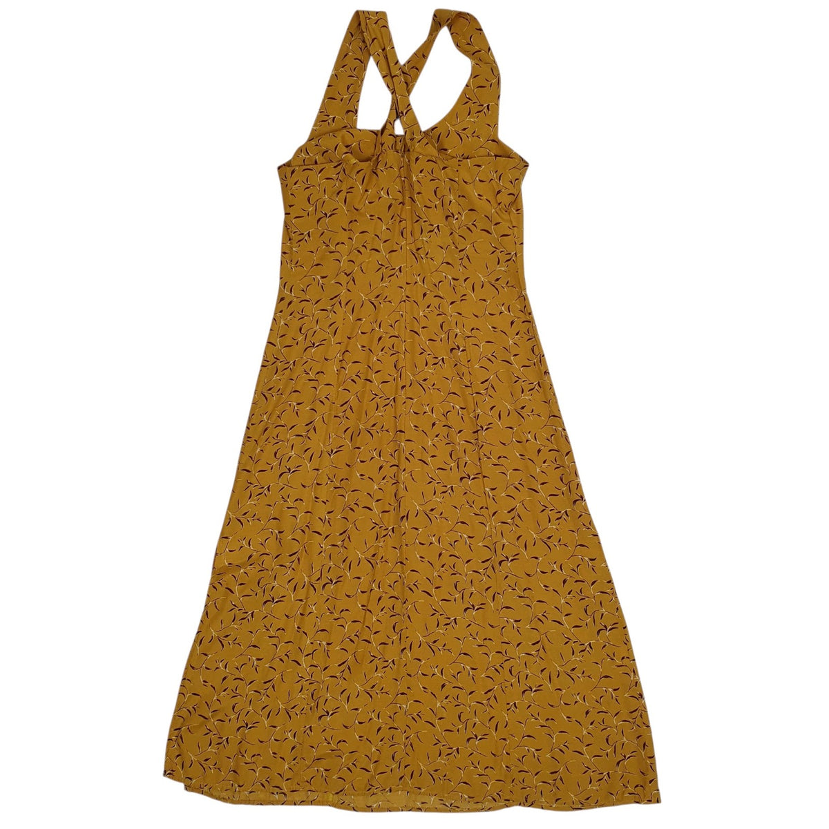 Womens Yellow Diana Leg Slit  Dress