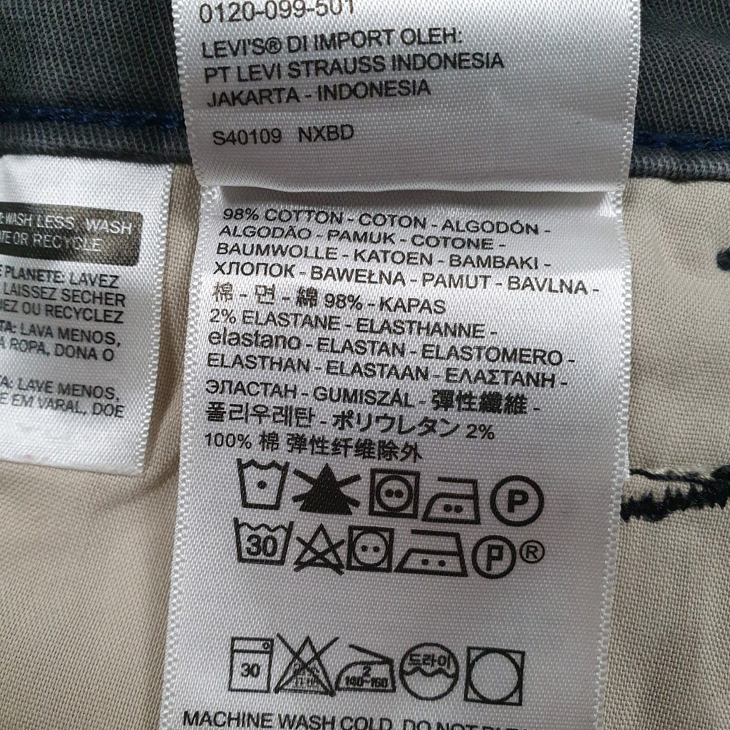 Mens Grey Levis  Full Zip Trousers