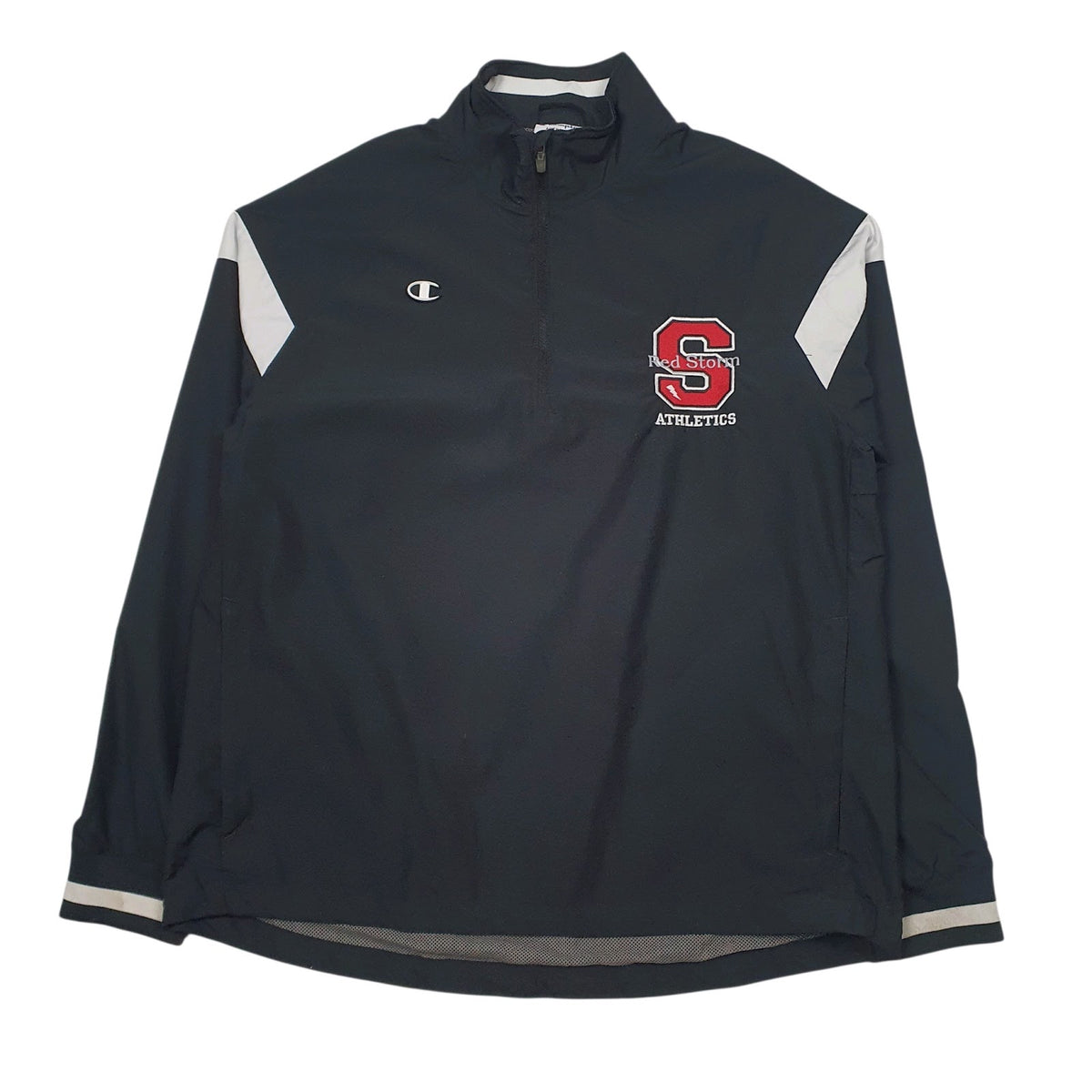 Mens Black Champion Red Storm Athletics  Coat