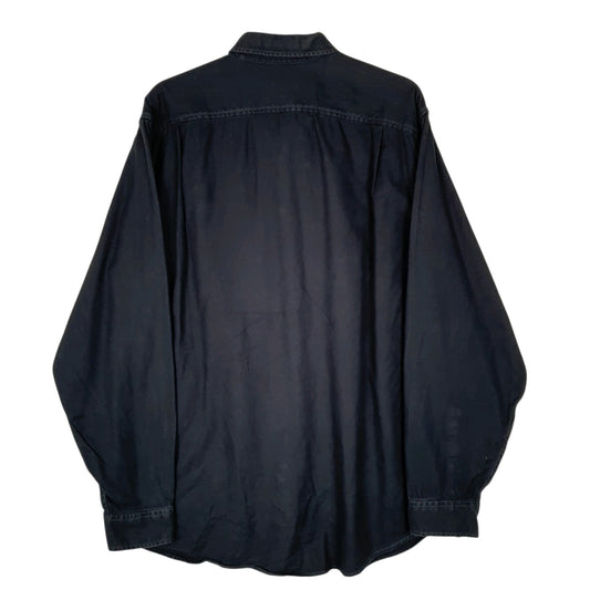 Mens Navy Eddie Bauer Heavyweight Canvas  Shirt
