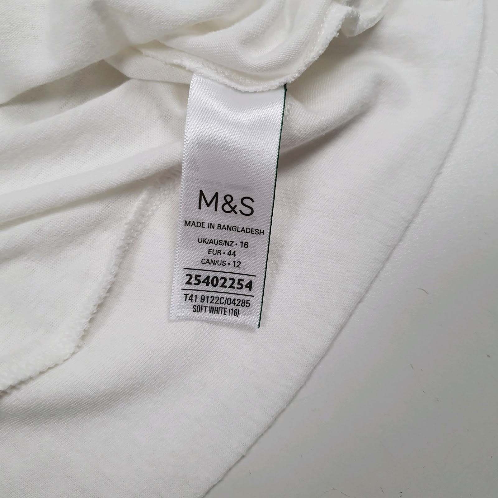 Womens White M&S   T Shirt