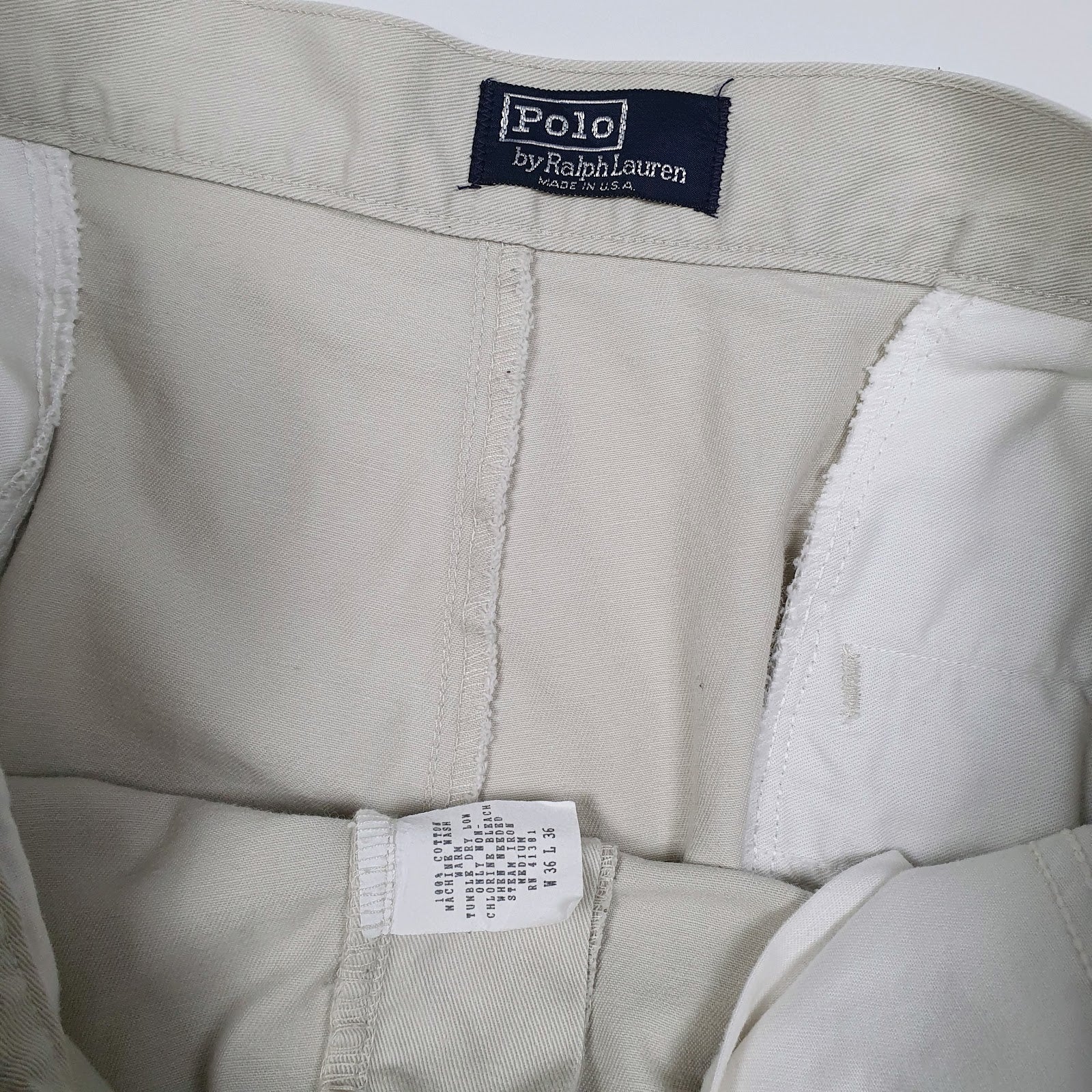 Mens Grey Polo Ralph Lauren Vintage 1980s Made In USA Double Pleated Golf  Trousers