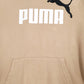 Mens Brown Puma Spellout Hoodie Jumper