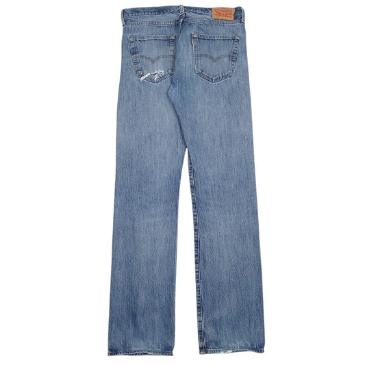 Mens Blue Levis Distressed  Jeans