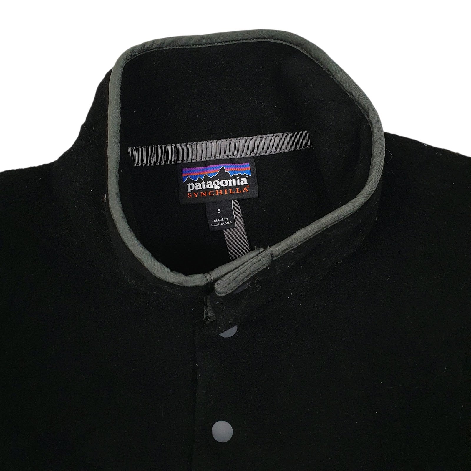 Mens Black Patagonia Synchilla Quarter Zip Jumper