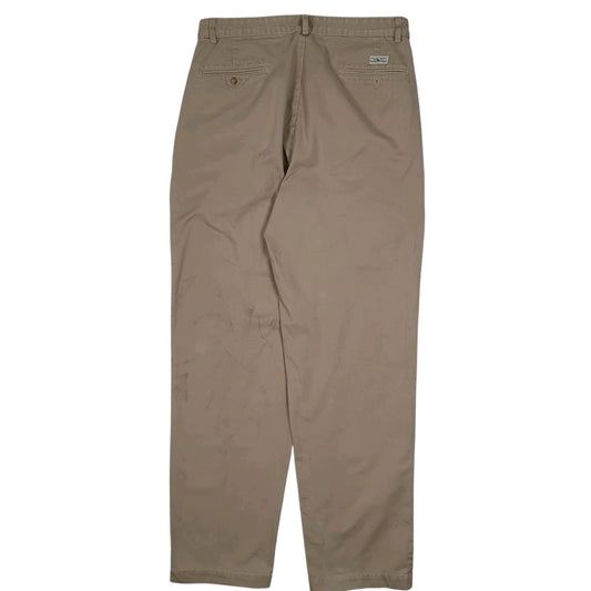 Mens Beige Polo Ralph Lauren Vintage 90s Made In USA  Trousers