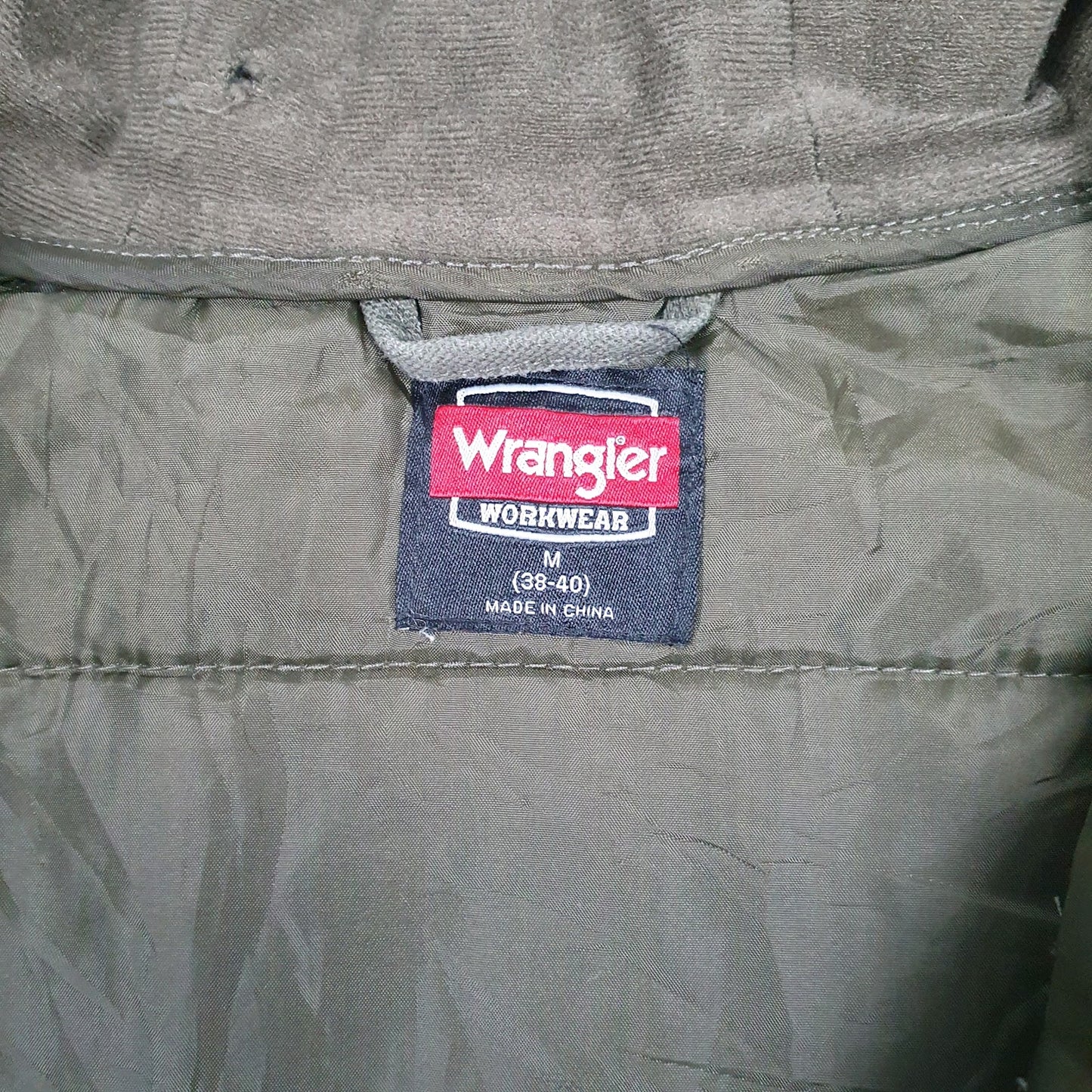 Mens Green Wrangler Workwear  Coat