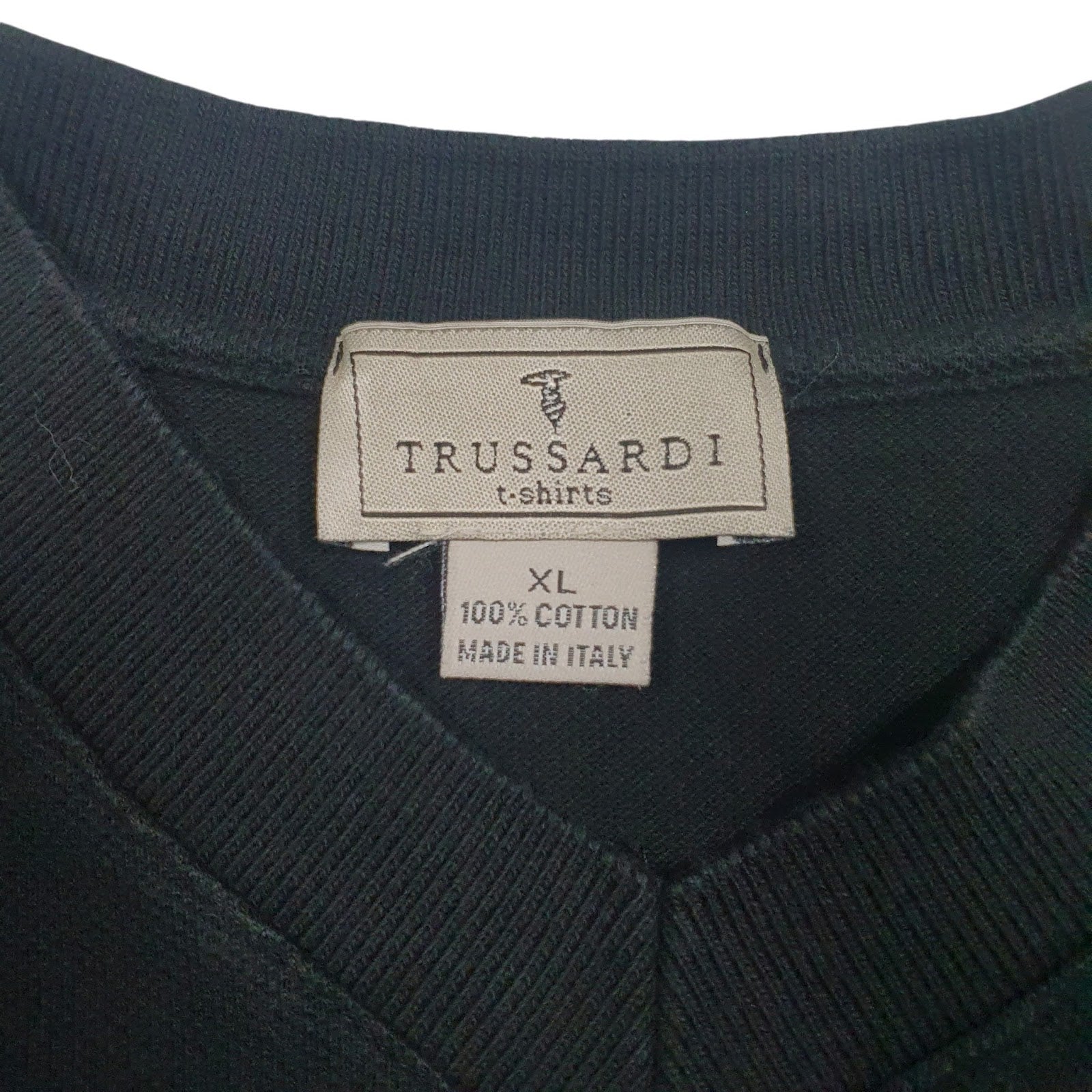 Mens Black Trussardi Made In Italy  T Shirt