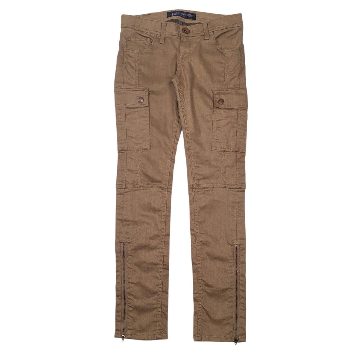 Womens Brown Black Number  Cargo JeansW26 L28