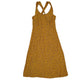 Womens Yellow Diana Leg Slit Sleeveless Dress