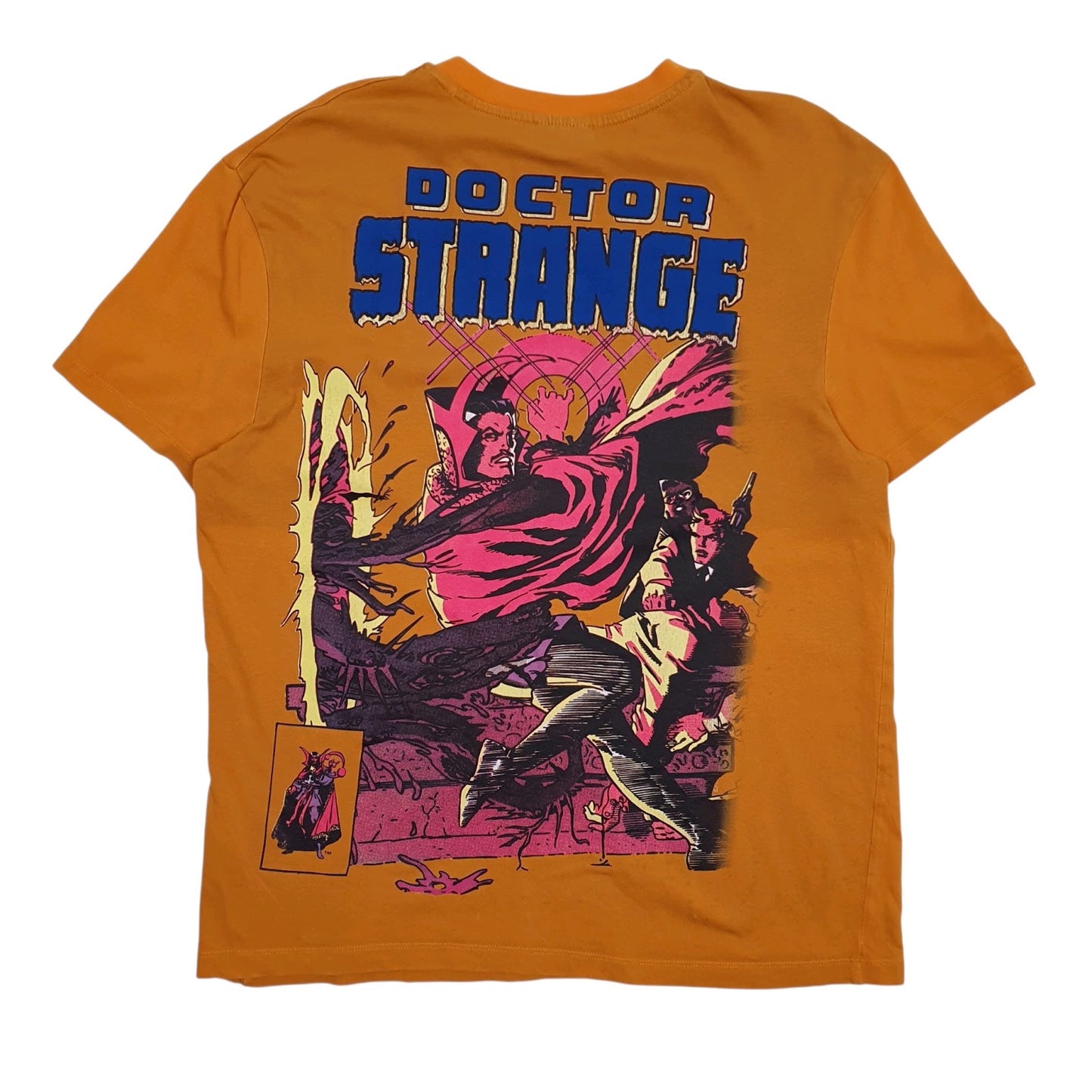 Mens Orange Marvel Doctor Strange  T Shirt