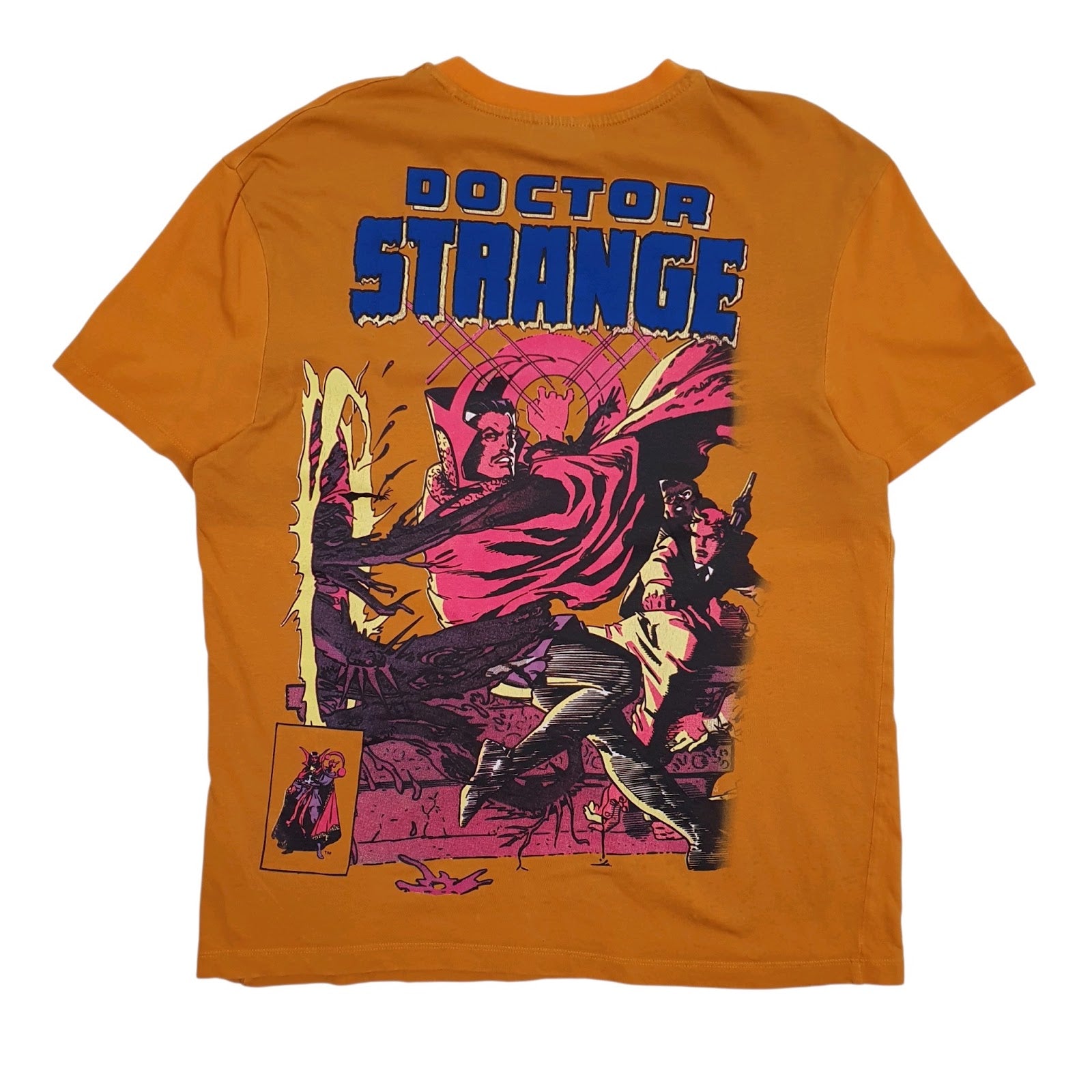 Mens Orange Marvel Doctor Strange  T Shirt